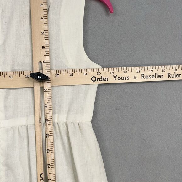 Vintage Gay Gibson Dress Women Petite Small White Embroidered Mod Boho 60s Retro - Picture 10 of 12